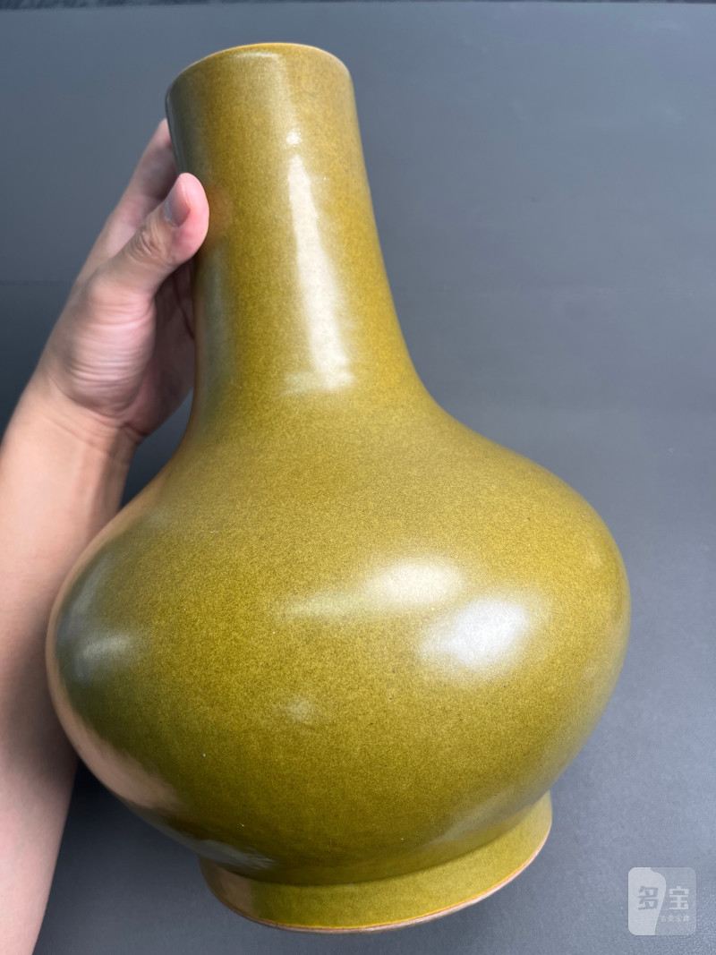 清光绪  茶叶末釉荸荠瓶 - 图7